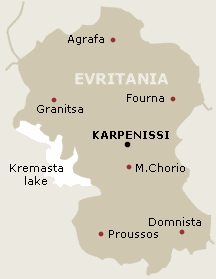 Χάρτης Ευρυτανίας